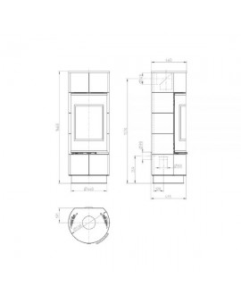 Thorma Atika kafel bordowy polerowany plus AK 7,5kW 